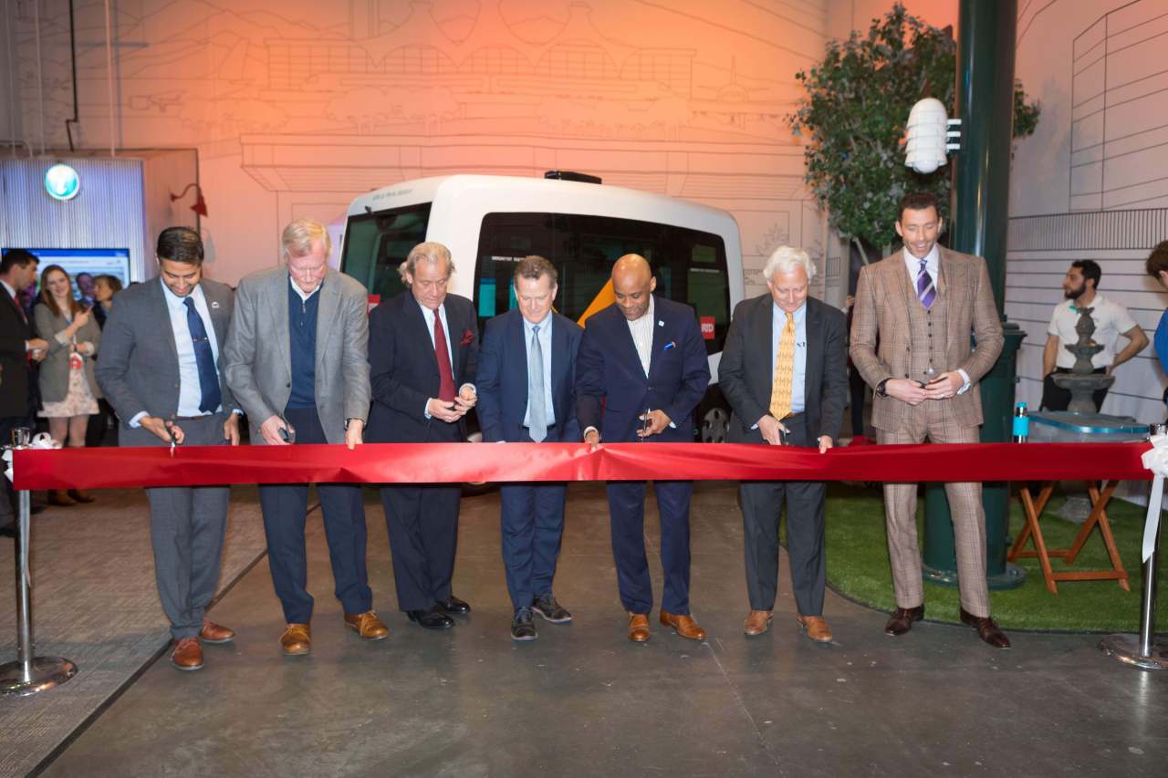 Pena Station NEXt ribbon cut and launch for the autonomous shuttle